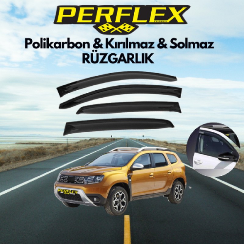 Perflex Cam Rüzgarlığı V2 Düz Dacia Duster (2010-2018) 