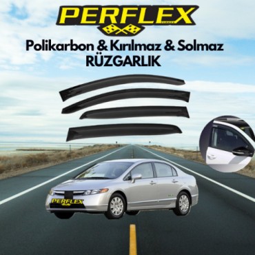 Perflex Polikarbon Kırılmaz Rüzgarlık V2 Mugen Honda Civic 2001-2006