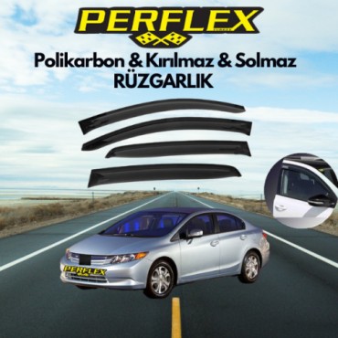 Perflex Polikarbon Kırılmaz Rüzgarlık V2 Mugen Honda Civic 2012-2016