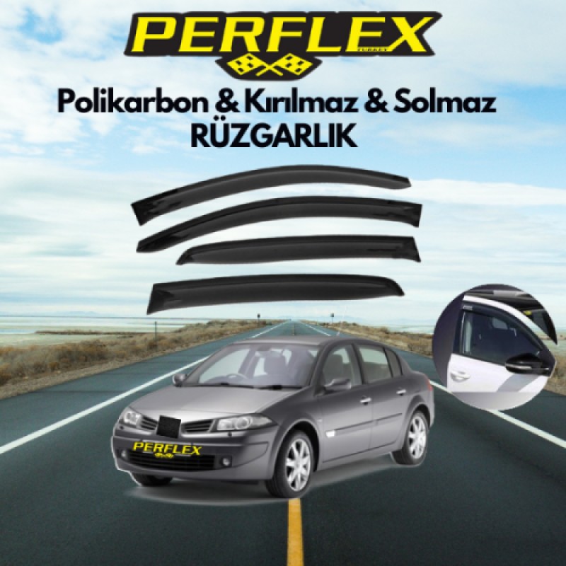 Perflex Polikarbon Kırılmaz Rüzgarlık V2 Mugen Renault Megane 2 2002-2009